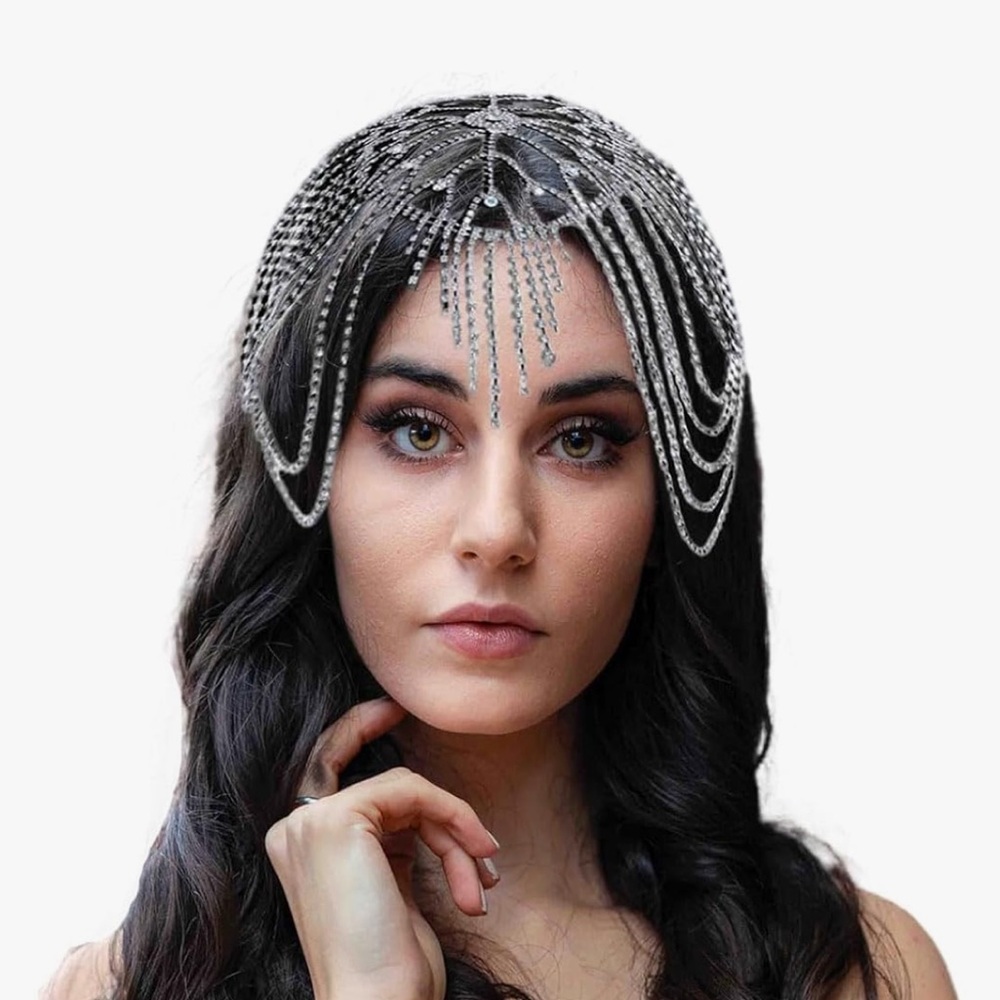Silver rhinestone Headpiece - Picture 1 of 3